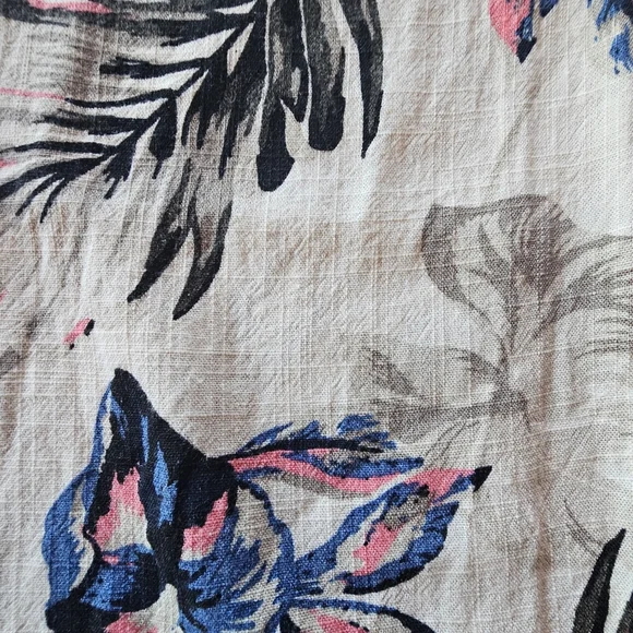 CALI 1850 Los Angeles Tropical Print Linen Blend Lounge Pants Size M - Picture 15 of 15